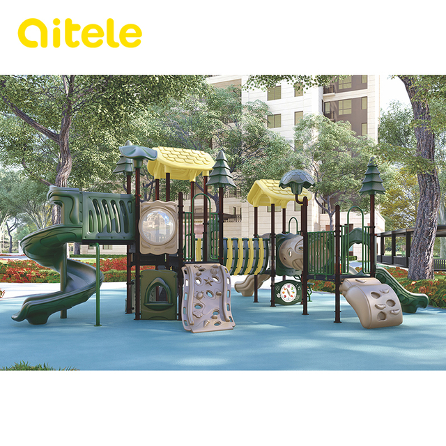 Kidsplay Series Multi-Slides Outdoor Playground with Climbing Rocks KSI-15301