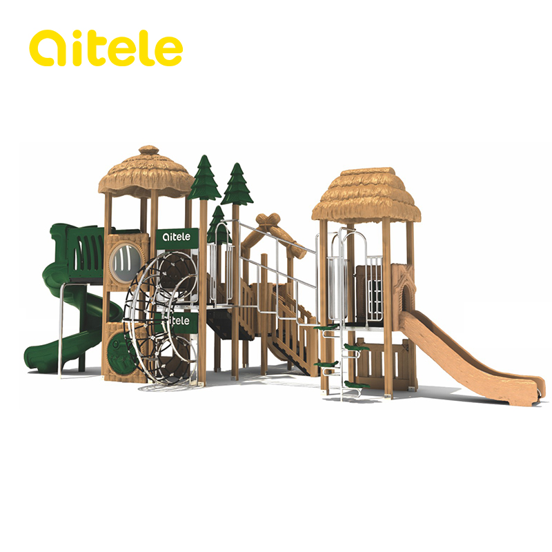 Forestland Big Capacity Outdoor Playground with 3 Slide NL-10201