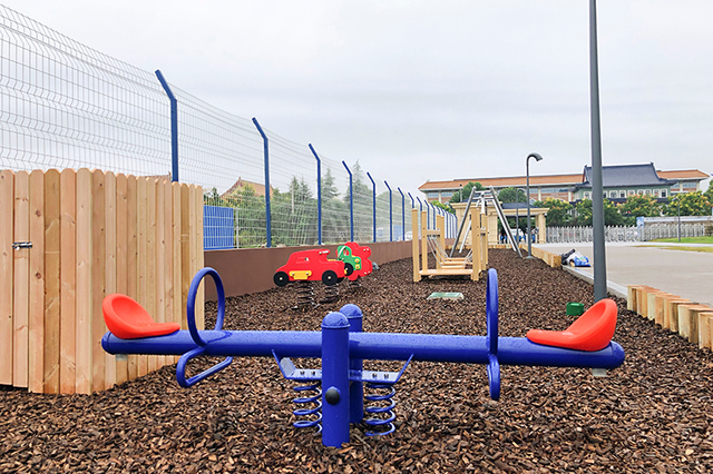 Seesaws Traditional outdoor children's play equipment installed in parks, playgrounds and schools