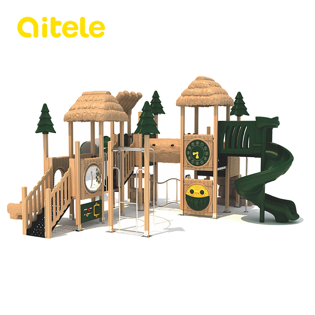 Forestland Outdoor Playground with Curved Slide for Kids NL-10202