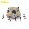 Colorful Round Shell Outdoor Playground with Climbing Rocks